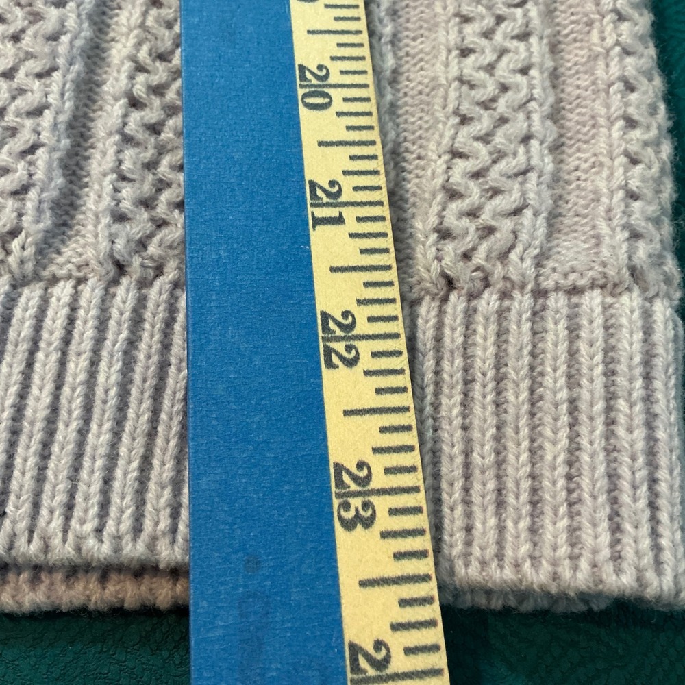 Classic Vintage Cozy Ailen Women Textured Knit Mock Neck Sweater Lavendar Size M - Picture 5 of 6